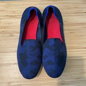 Rothy's Midnight Blue Camo Flats Loafers